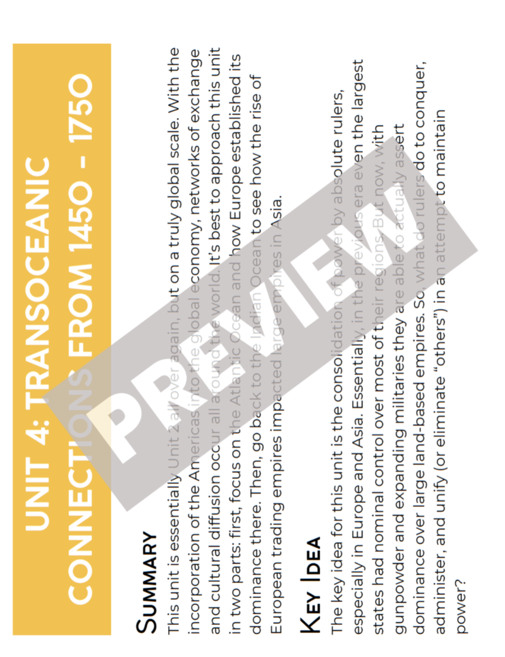 AP World History Student Review Packet